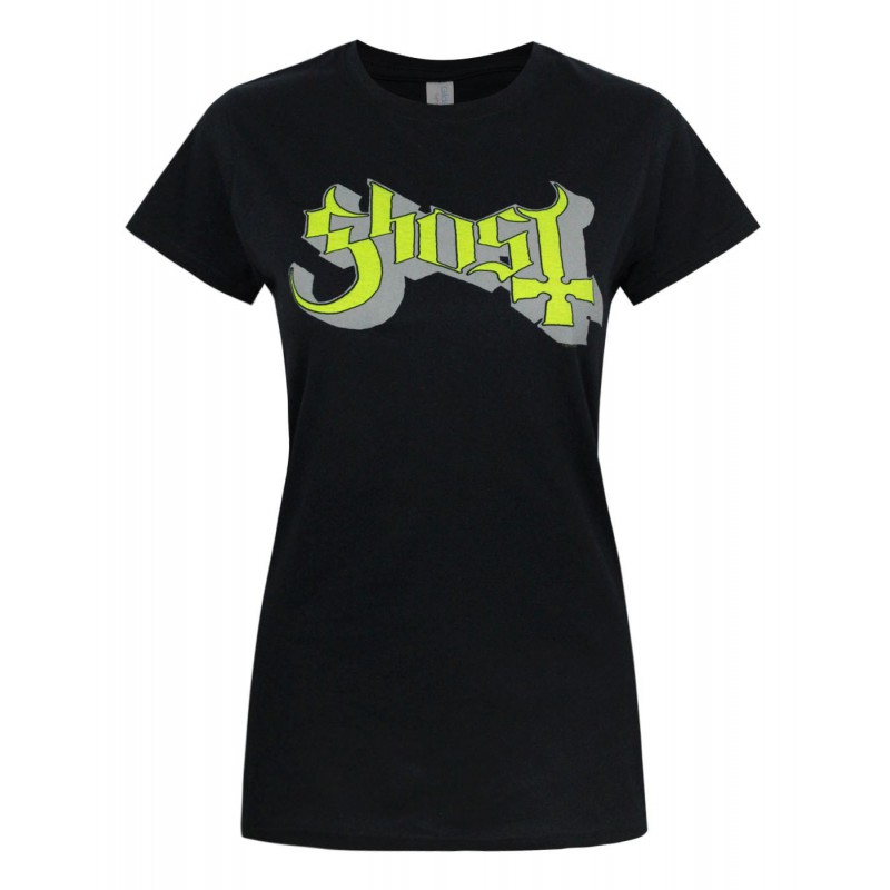 Koszulka Ghost - Green Grey Keyline Logo Skinny Ladies - t-shirt