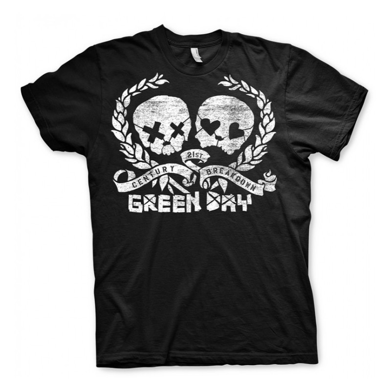 Koszulka Green Day - Distressed Skulz Black - t-shirt