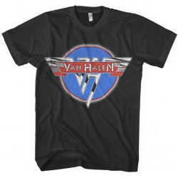 Koszulka męska Van Halen - Black Chrome Logo T