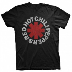 Koszulka T-shirt Red Hot Chili Peppers Distressed Asterisk czarna