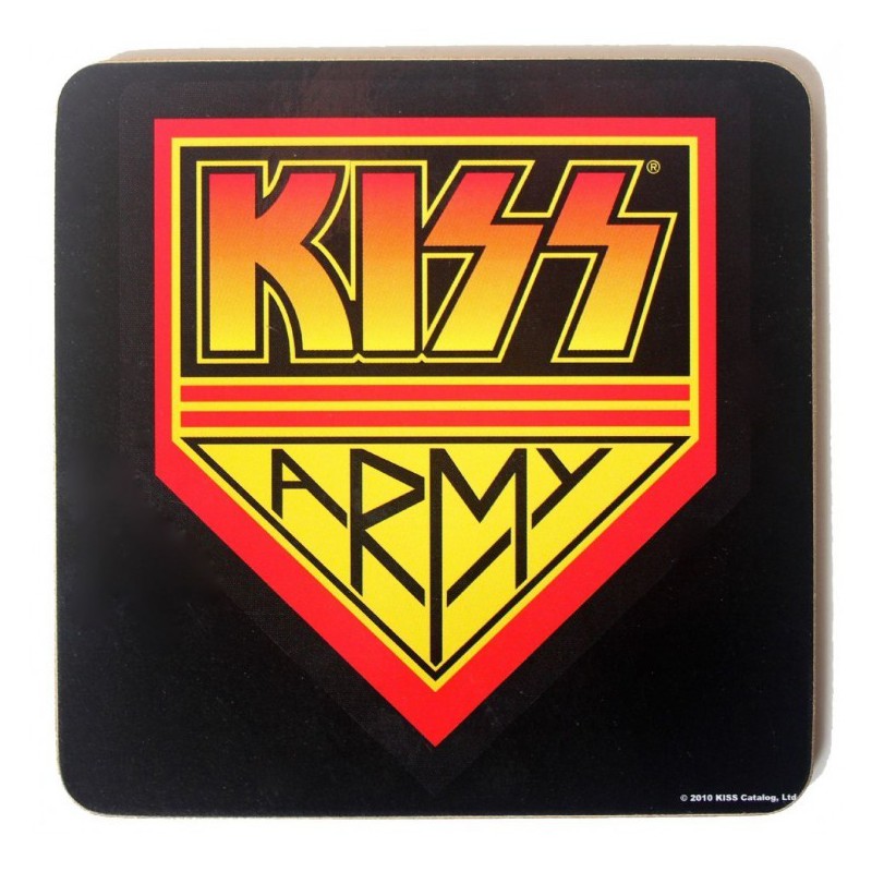 KISS - Kiss Army Pennant Individual Cork Coaster