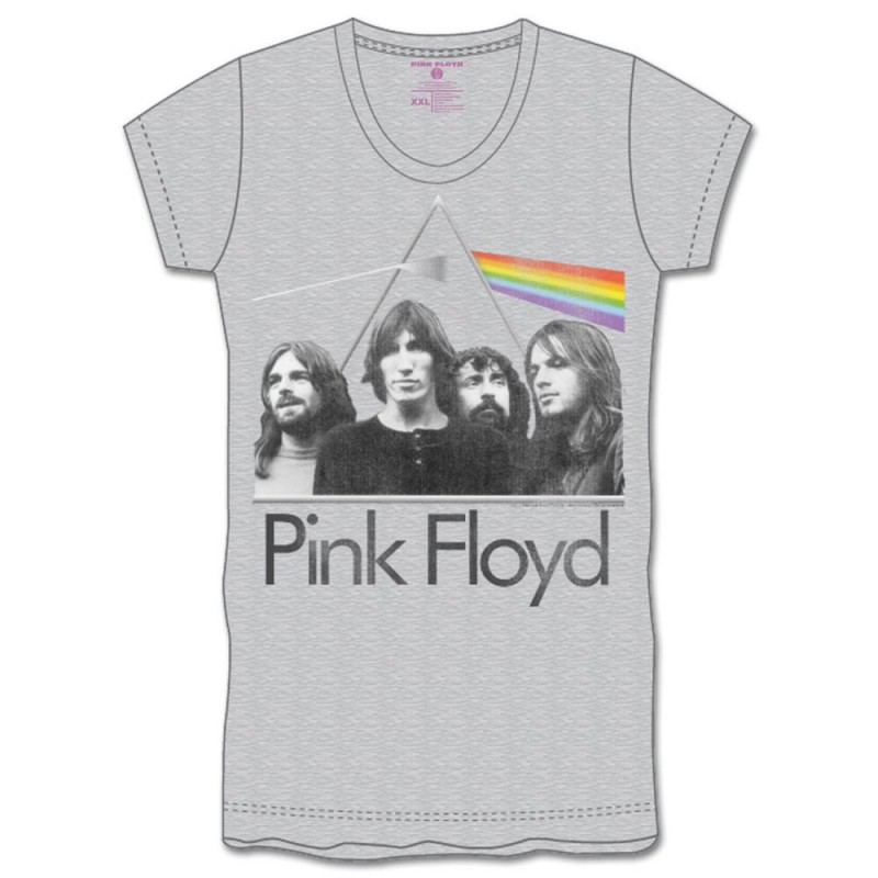 Koszulka Pink Floyd - DSOTM Band in Prism Grey Ladies - t-shirt